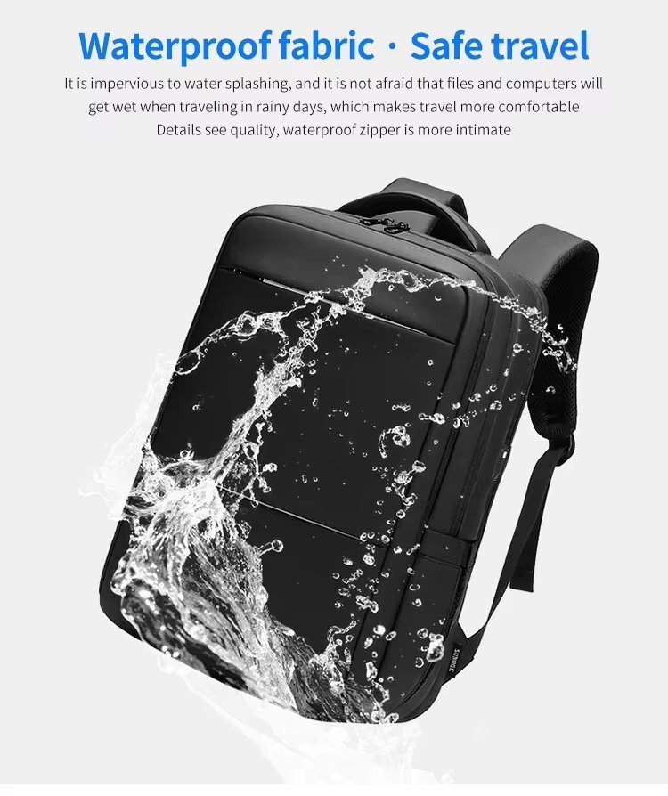 Water-Resistant Large Capacity USB Business Travel Oxford Laptop Backpack product detail