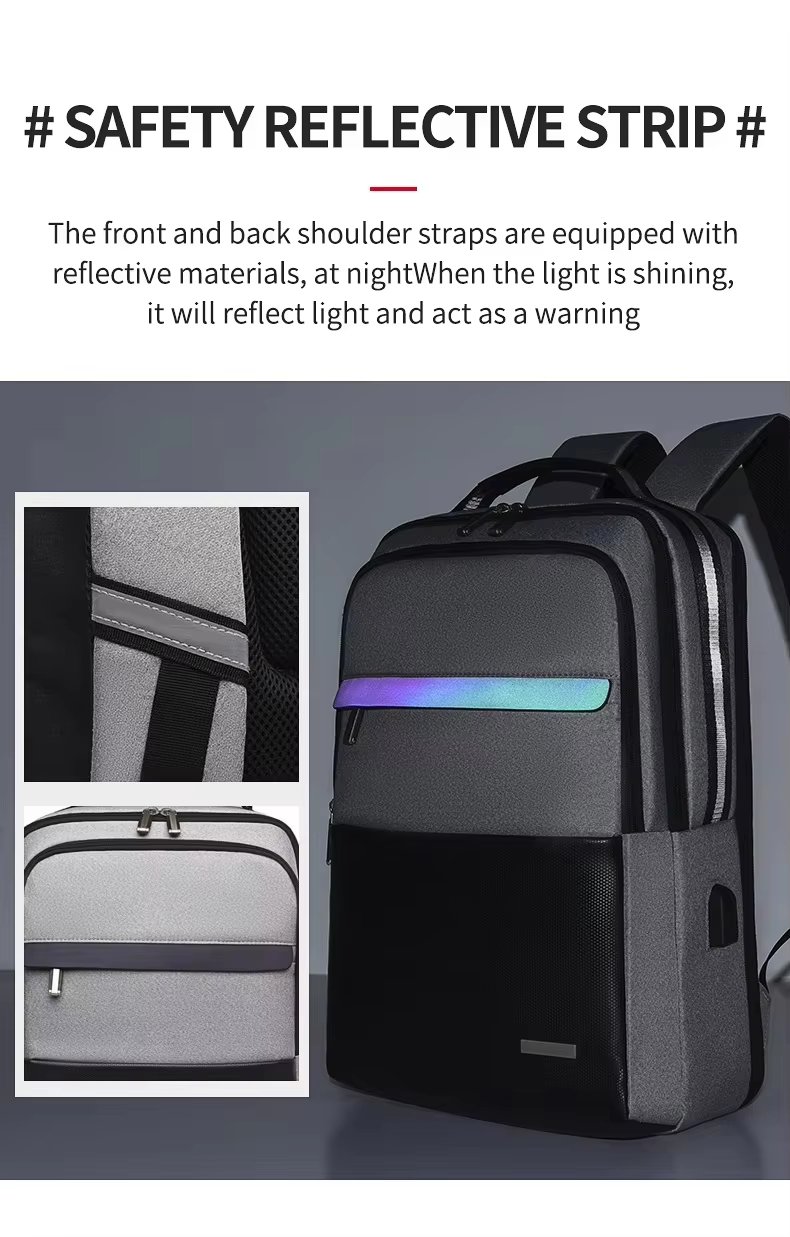 Water-Resistant Large Capacity USB Business Travel Oxford Laptop Backpack product detail
