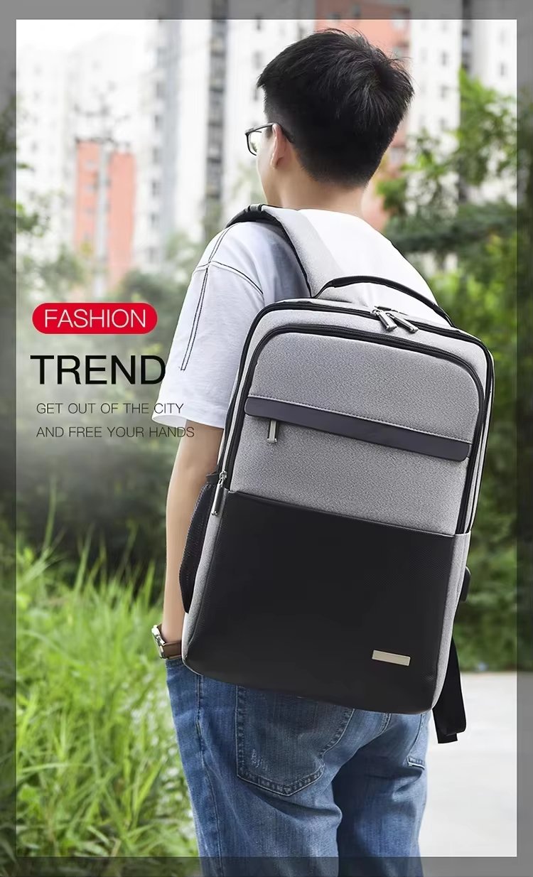 Water-Resistant Large Capacity USB Business Travel Oxford Laptop Backpack product detail