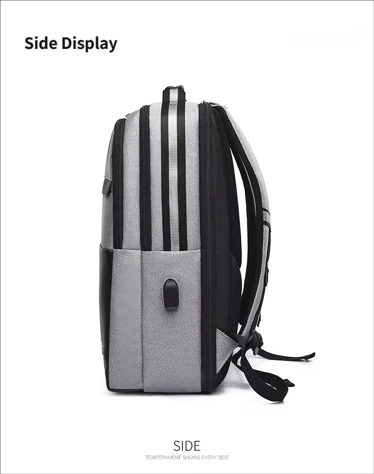 Water-Resistant Large Capacity USB Business Travel Oxford Laptop Backpack product detail