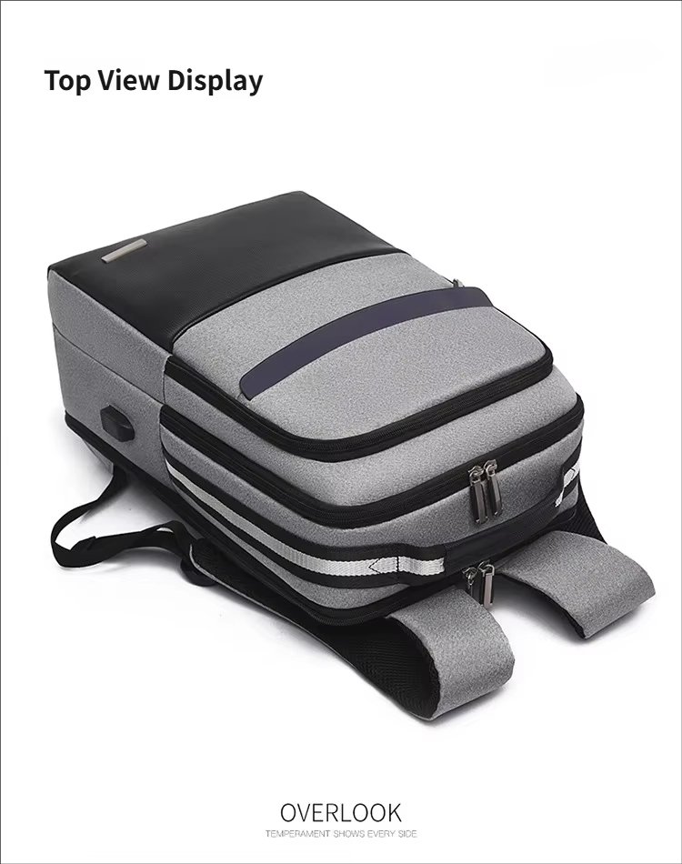 Water-Resistant Large Capacity USB Business Travel Oxford Laptop Backpack product detail