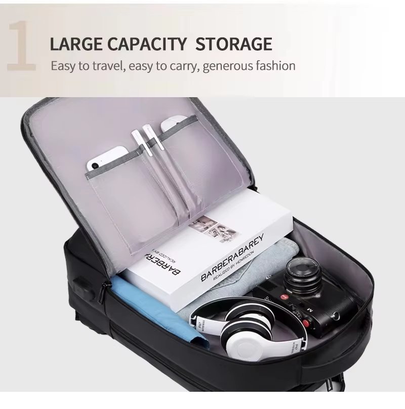 Anti-Theft Water-Resistant Large Capacity USB Vintage Oxford Laptop Backpack product detail