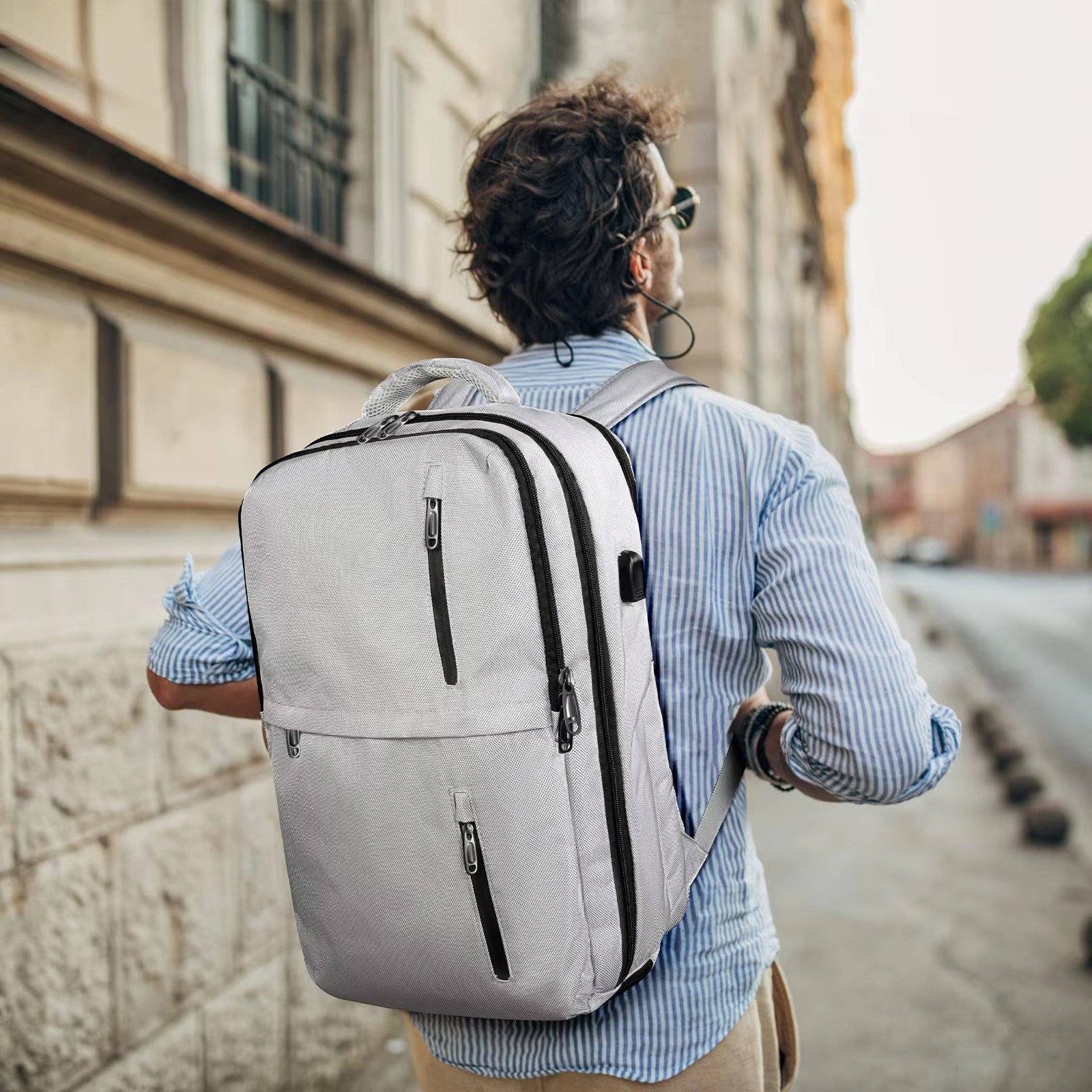 Custom Laptop Backpack Carry-On Dayback Flight Approved Luggage with Shoe Compartment Weekend Overnight Business Travel Backpack detail image