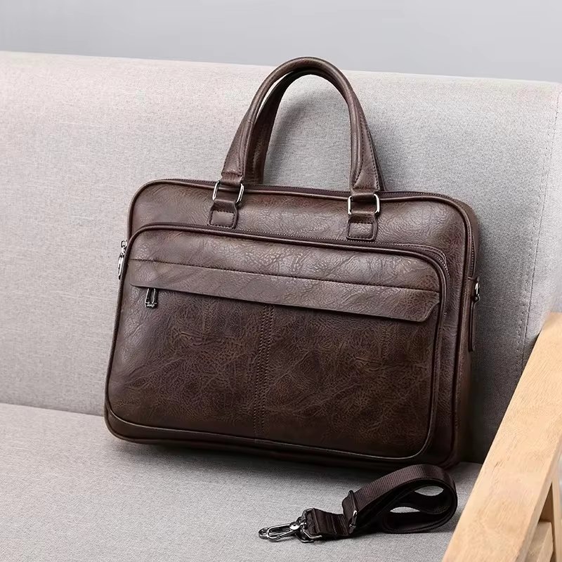 Unisex New Totes PU Leather Briefcase Laptop Handbags Office Male Bag Bag - product detail