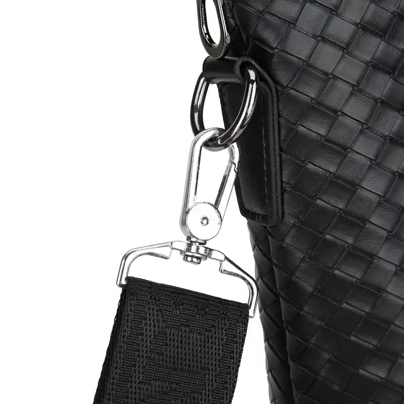 New Designer Unisex PU Leather Laptop Tote Shoulder Briefcase Bag Waterproof Business With Plaid For Men - product detail