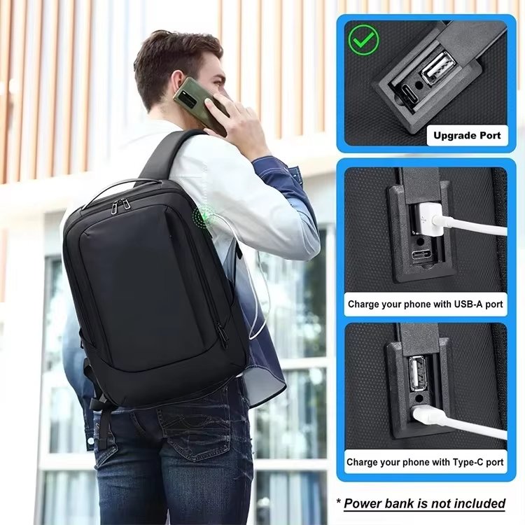 Water-Resistant Large Capacity Vintage Modern Outdoor Oxford Laptop Backpack product detail