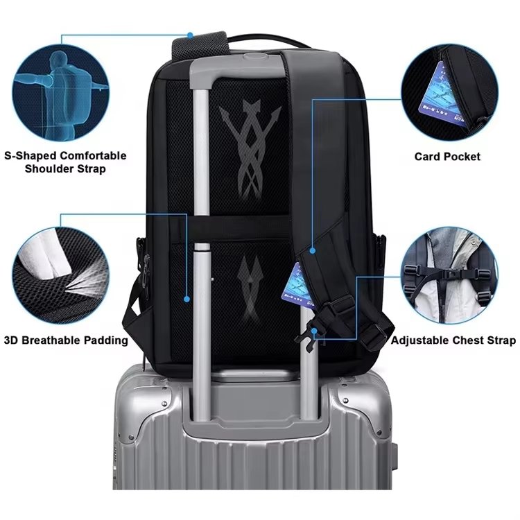 Water-Resistant Large Capacity Vintage Modern Outdoor Oxford Laptop Backpack product detail