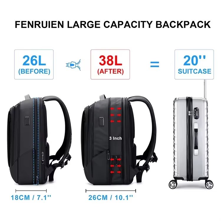 Water-Resistant Large Capacity Vintage Modern Outdoor Oxford Laptop Backpack product detail