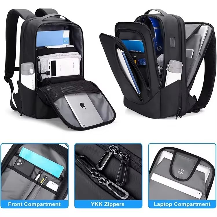 Water-Resistant Large Capacity Vintage Modern Outdoor Oxford Laptop Backpack product detail