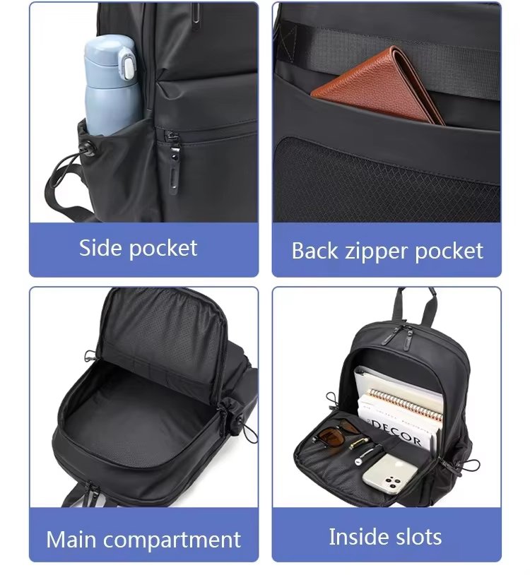 Anti-Theft Water-Resistant Vintage Business School Oxford Laptop Backpack product detail