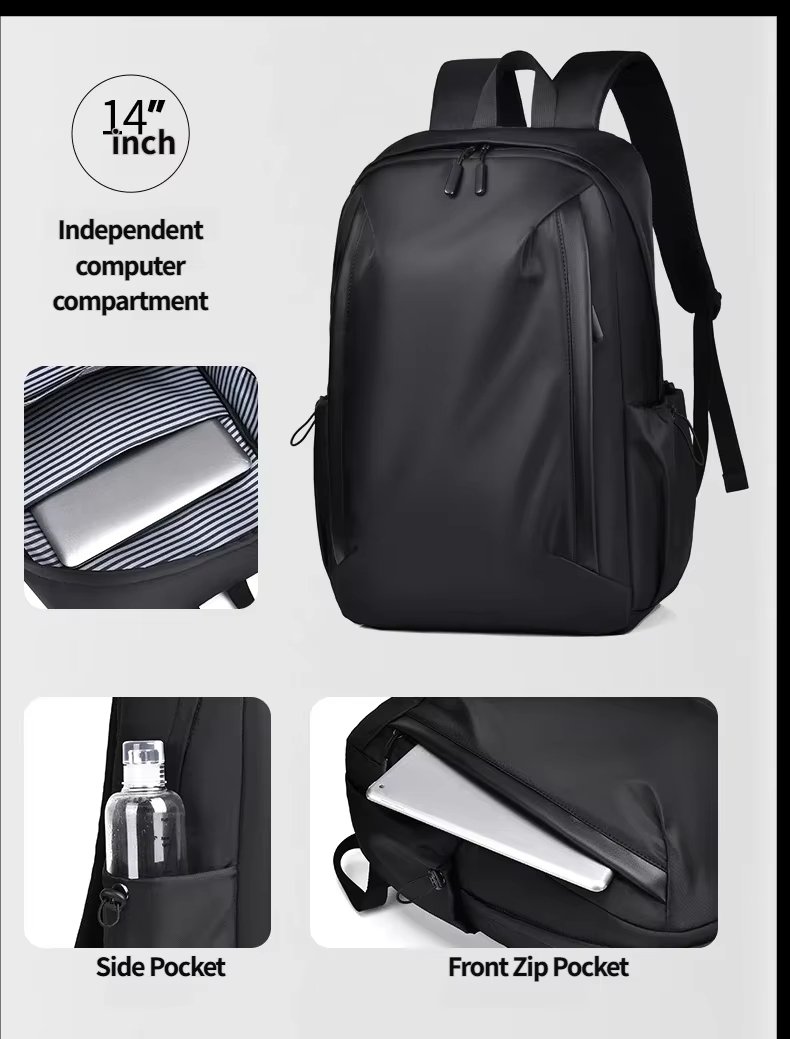 Water-Resistant Large Capacity Business Travel Oxford Laptop Backpack product detail