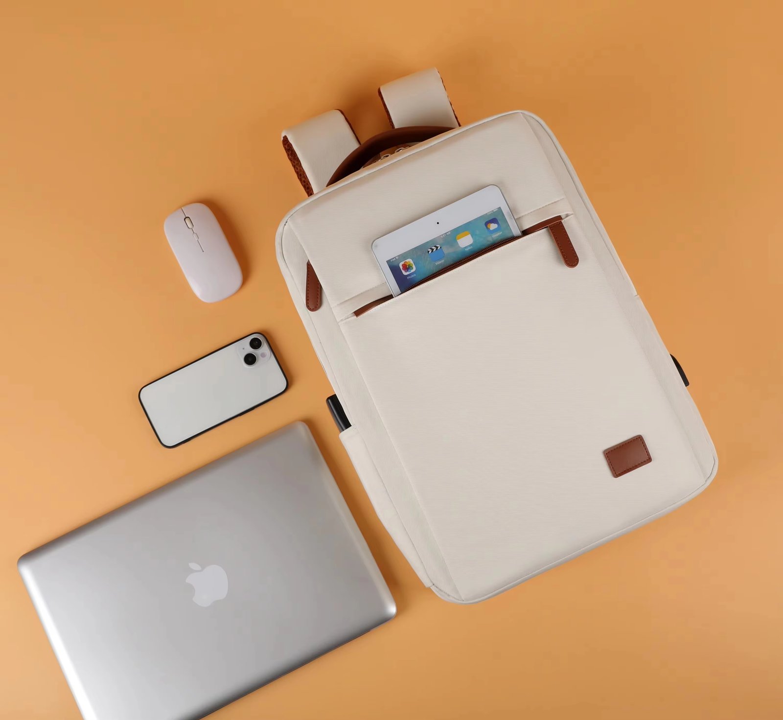 Water-Resistant USB Business Travel Oxford Laptop Backpack product detail
