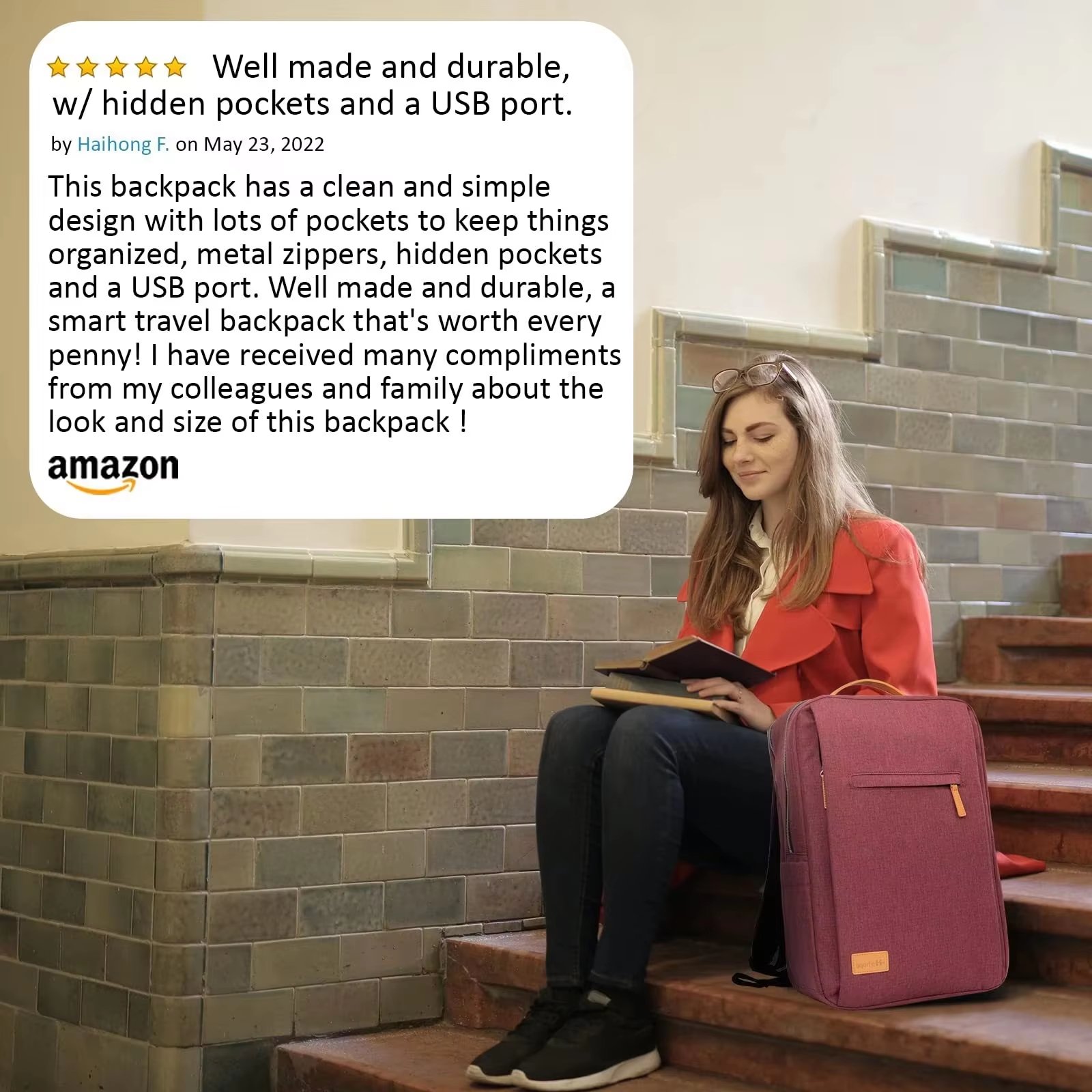 Business Travel School Oxford Laptop Backpack product detail