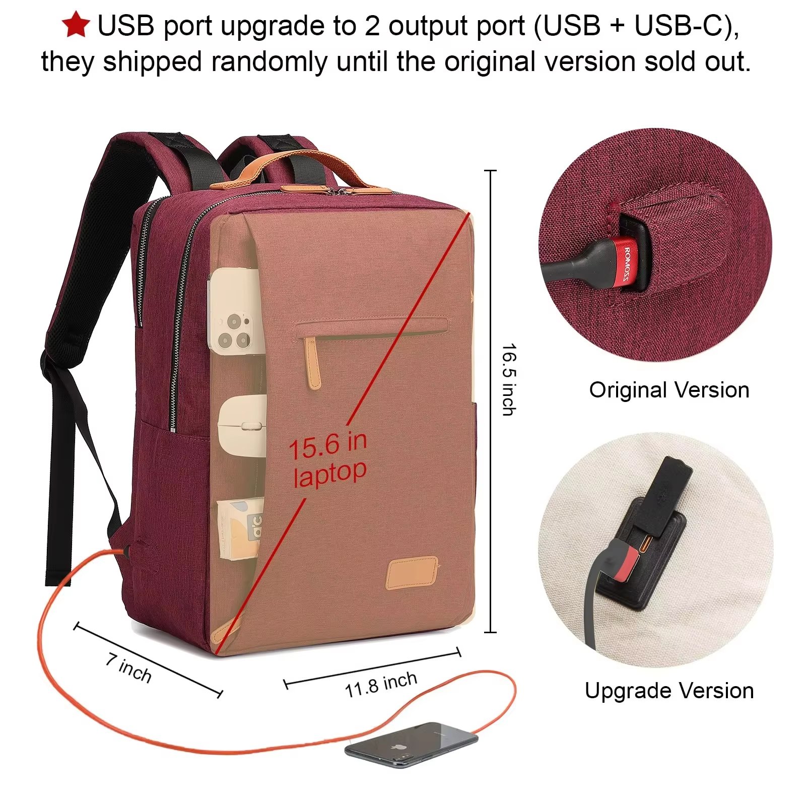 Business Travel School Oxford Laptop Backpack product detail
