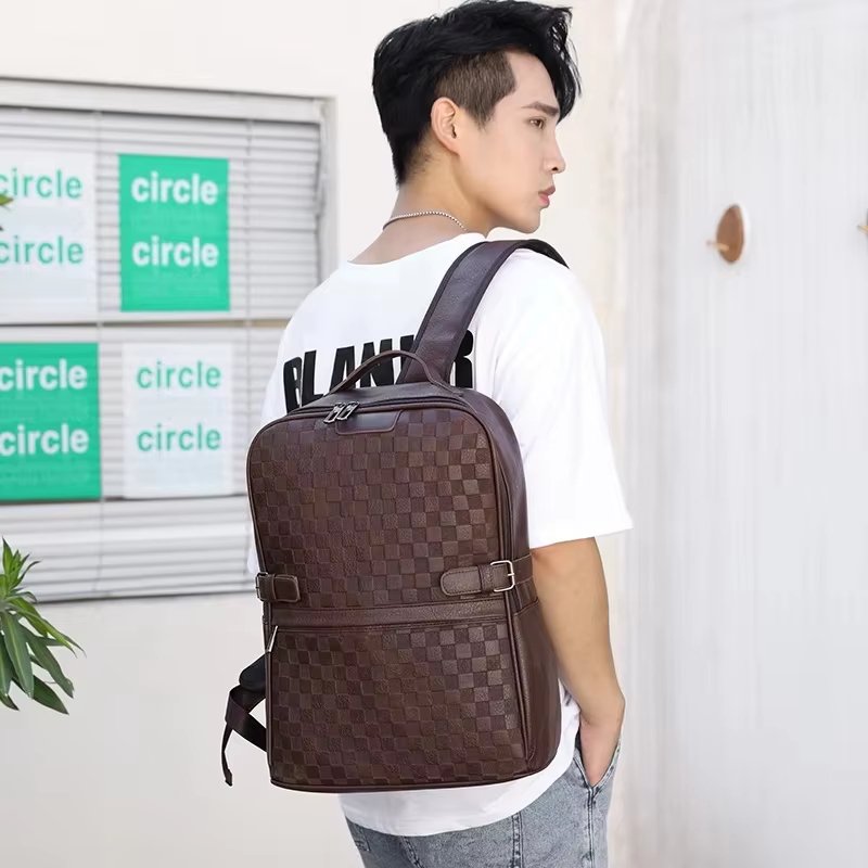 Anti-Theft Water-Resistant Vintage Modern Business Leather Business Backpack product detail