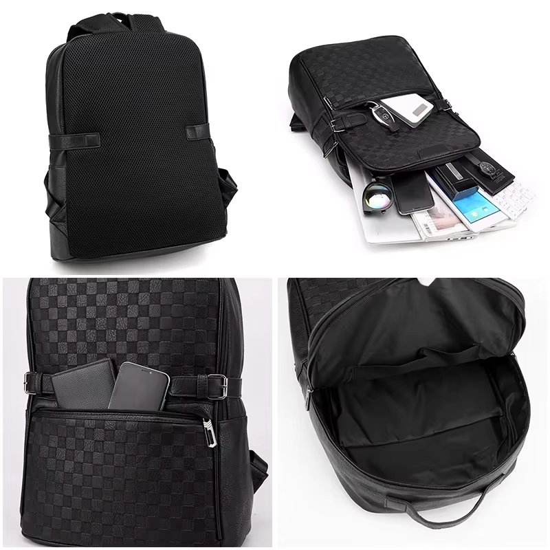 Anti-Theft Water-Resistant Vintage Modern Business Leather Business Backpack product detail