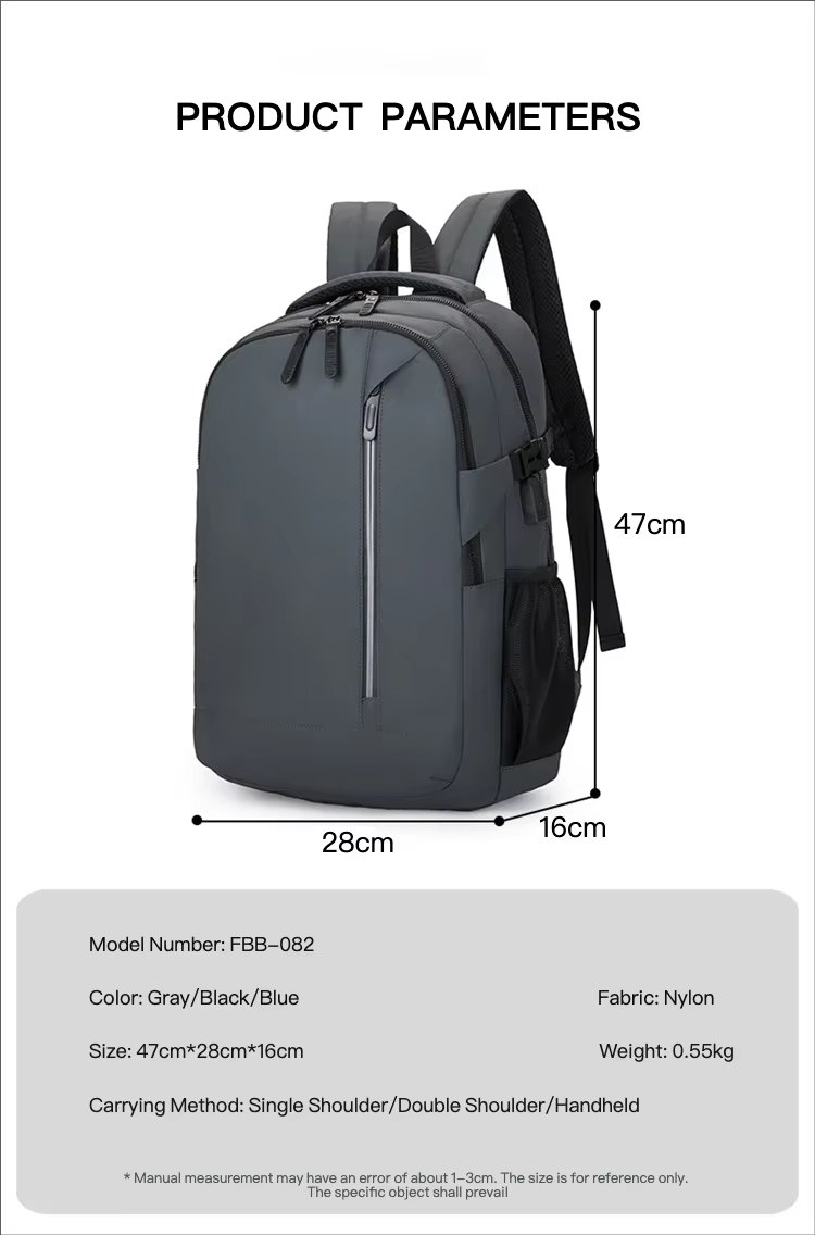 Anti-Theft Water-Resistant Large Capacity USB Business Nylon Laptop Backpack product detail