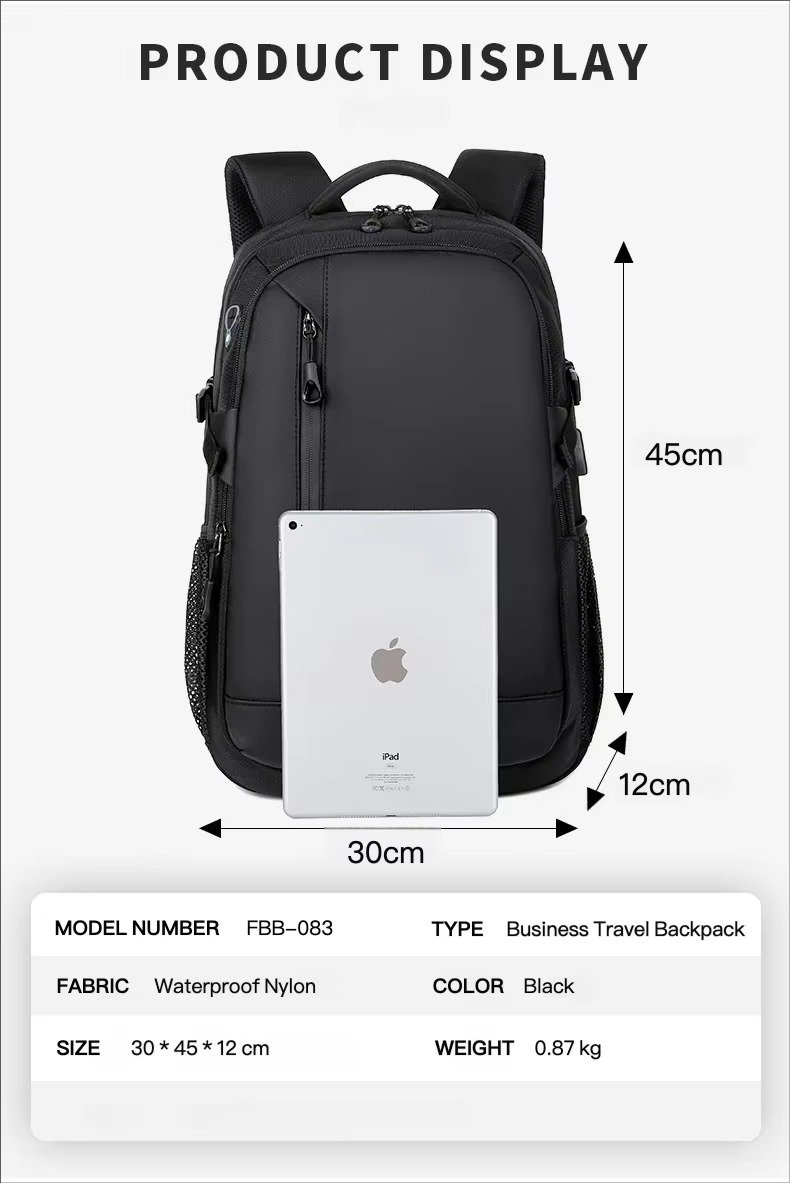 Hot Sell Large Capacity Anti-Theft Multifunctional USB Laptop Backpack Student Schoolbag Waterproof Outdoor Business Travel Bag detail image
