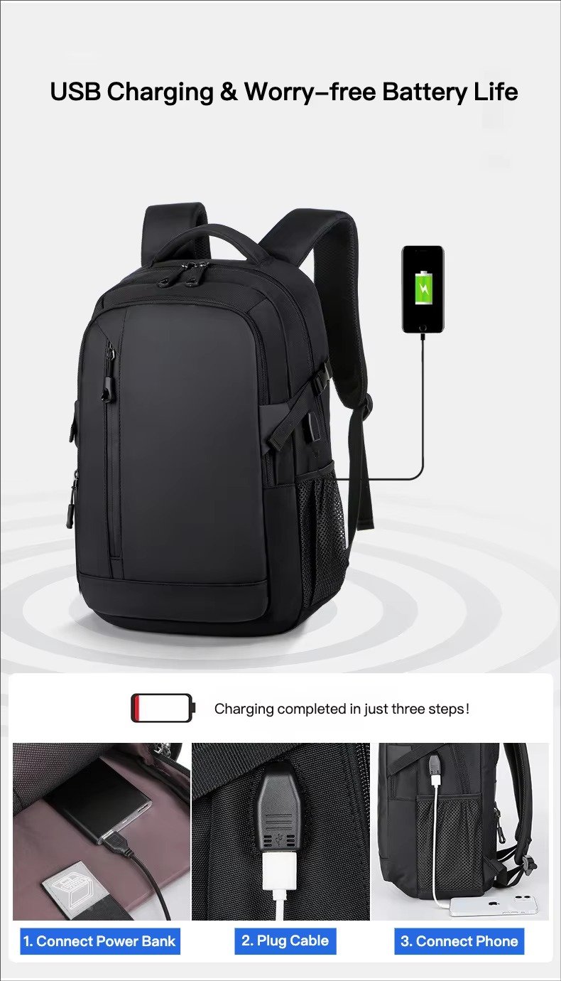 Hot Sell Large Capacity Anti-Theft Multifunctional USB Laptop Backpack Student Schoolbag Waterproof Outdoor Business Travel Bag detail image