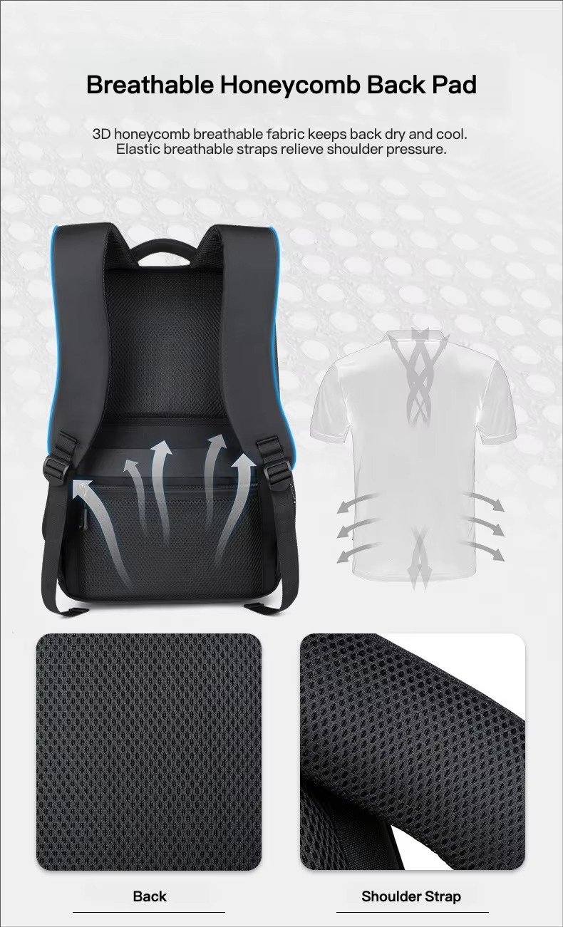 Hot Sell Large Capacity Anti-Theft Multifunctional USB Laptop Backpack Student Schoolbag Waterproof Outdoor Business Travel Bag detail image