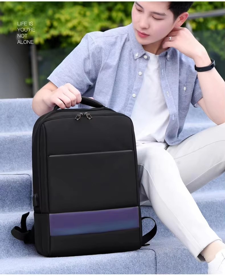 Water-Resistant Large Capacity Vintage Business Travel Oxford Laptop Backpack product detail