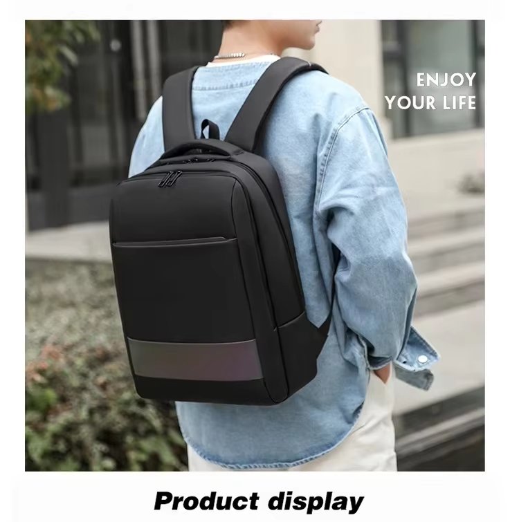 Water-Resistant Large Capacity Vintage Business Travel Oxford Laptop Backpack product detail