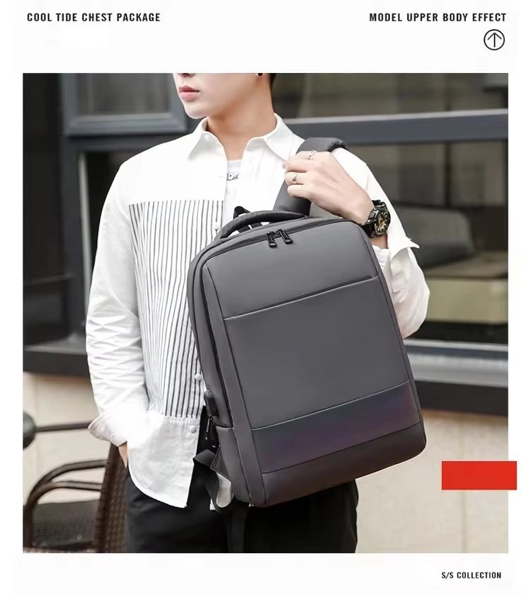 Water-Resistant Large Capacity Vintage Business Travel Oxford Laptop Backpack product detail