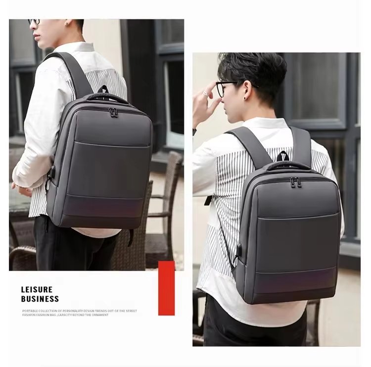 Water-Resistant Large Capacity Vintage Business Travel Oxford Laptop Backpack product detail