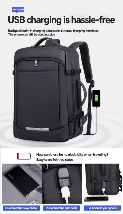 Water-Resistant Vintage Outdoor Business Travel Oxford Laptop Backpack product detail
