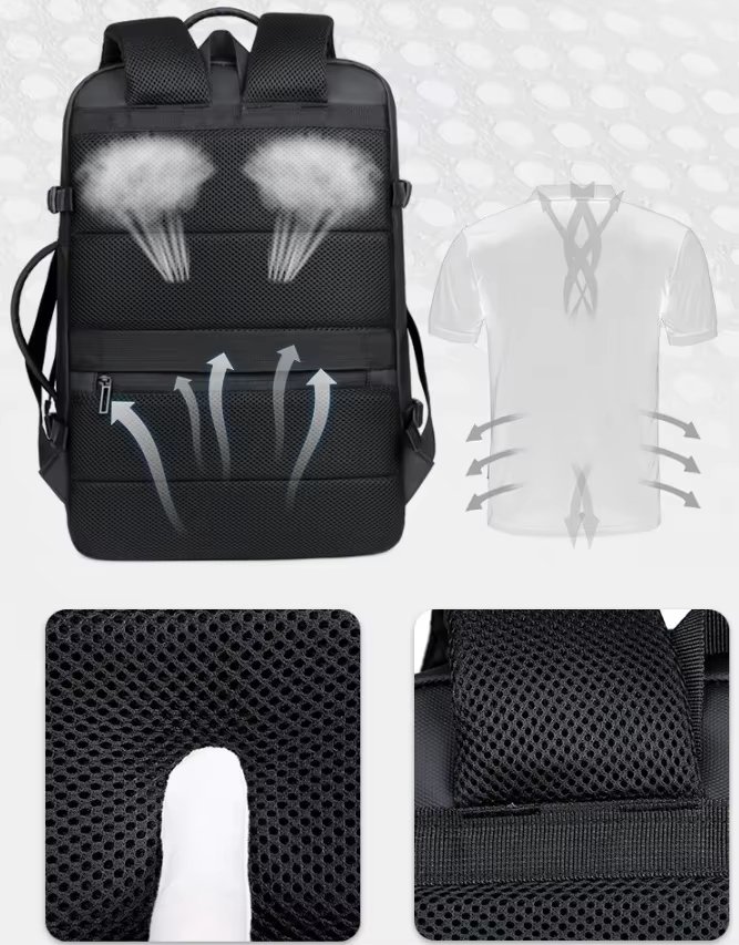 Water-Resistant Vintage Outdoor Business Travel Oxford Laptop Backpack product detail