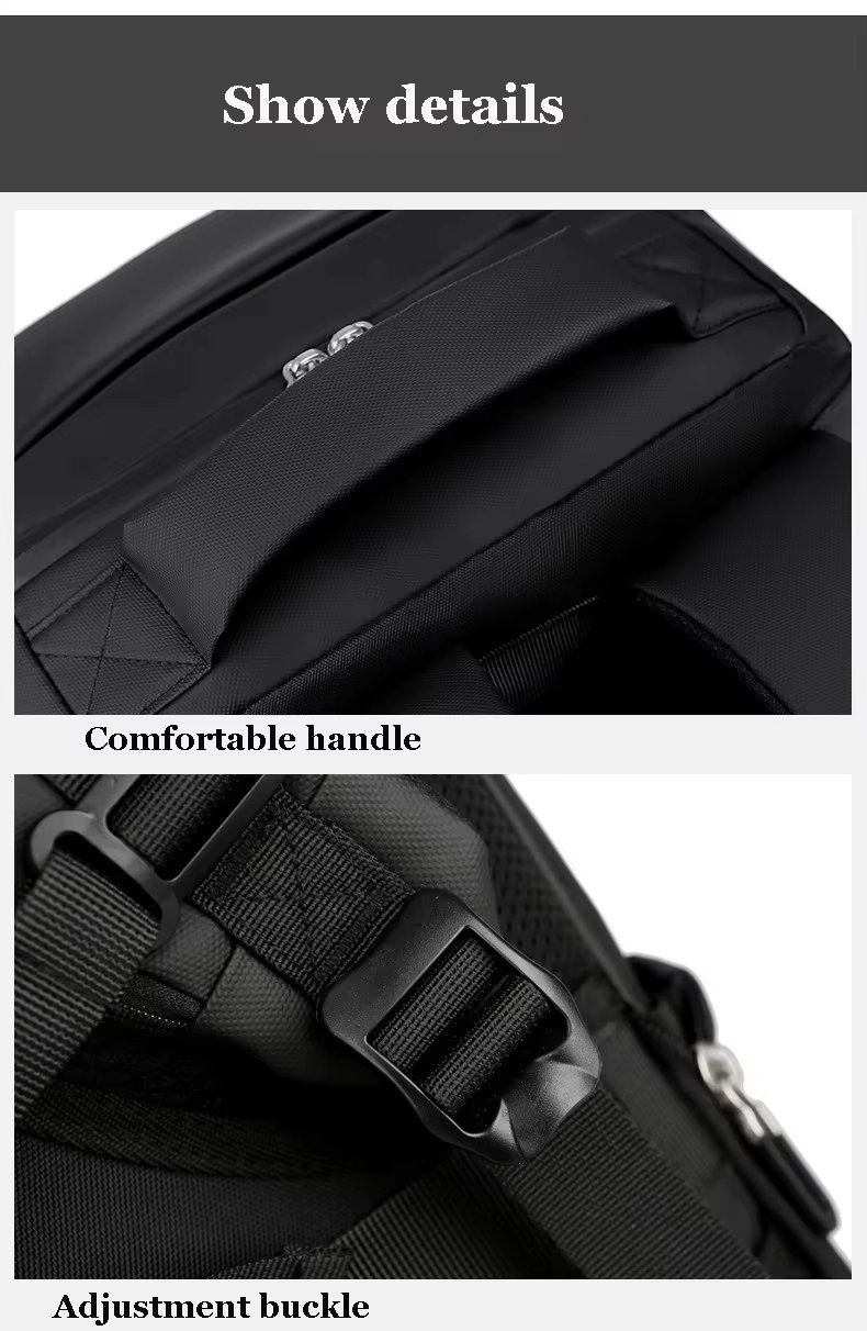 Anti-Theft Water-Resistant Large Capacity USB Vintage Nylon Hard-Shell Backpack product detail