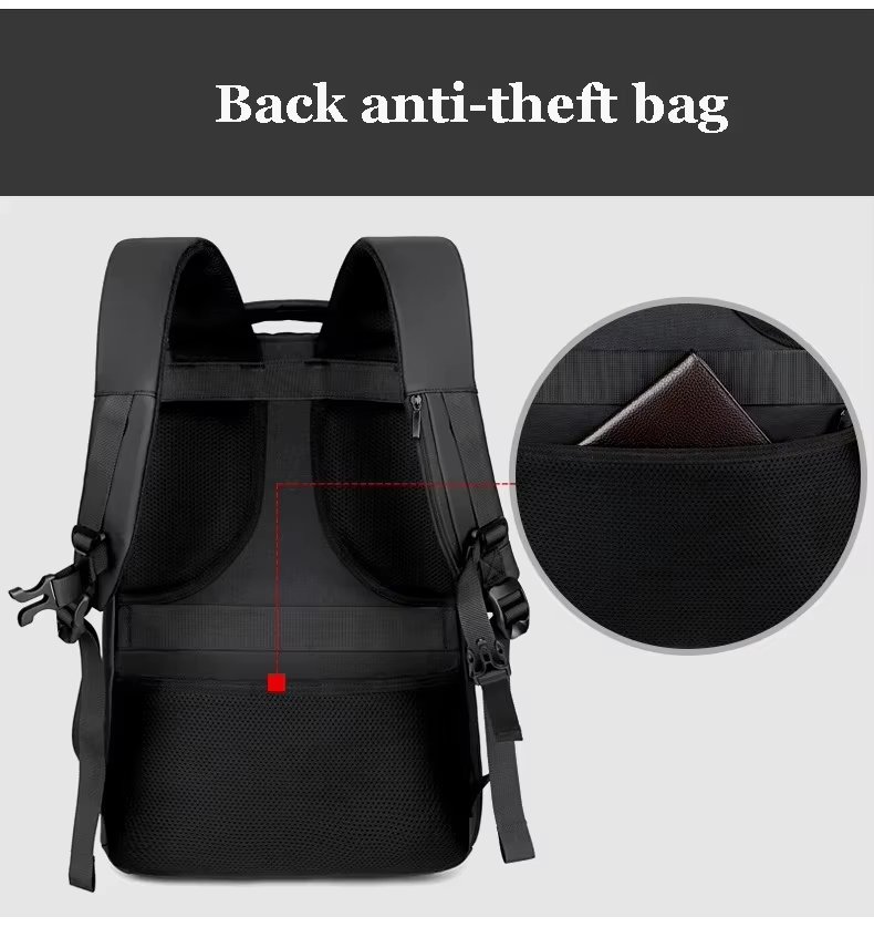 Anti-Theft Water-Resistant Large Capacity USB Vintage Nylon Hard-Shell Backpack product detail