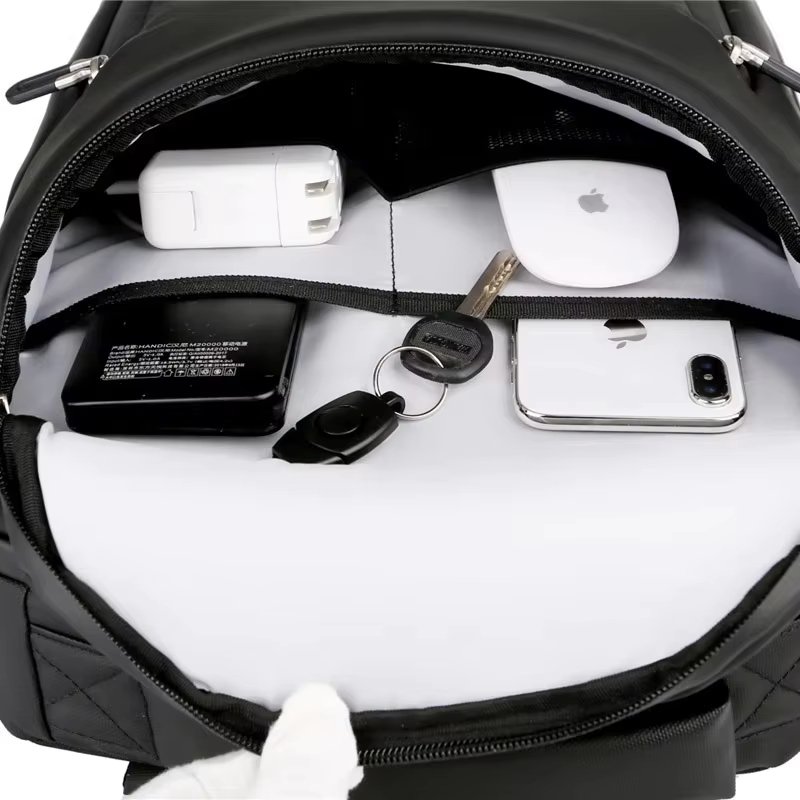Anti-Theft Water-Resistant Large Capacity USB Vintage Nylon Hard-Shell Backpack product detail