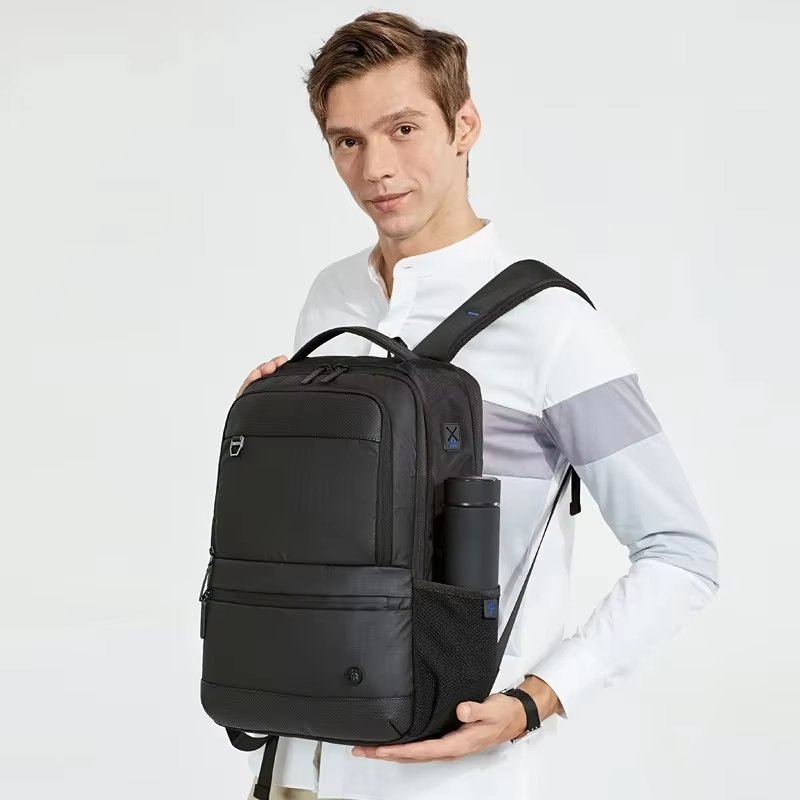 Water-Resistant Expandable USB Vintage Modern Oxford Laptop Backpack product detail