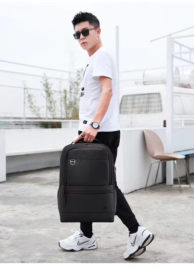Water-Resistant Expandable USB Vintage Modern Oxford Laptop Backpack product detail