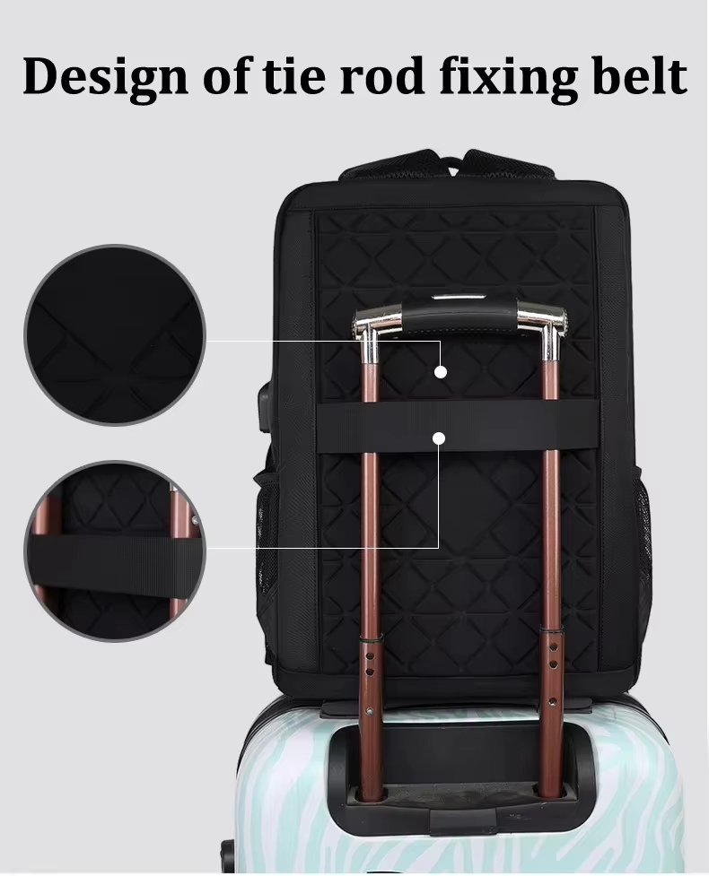 Water-Resistant Expandable USB Vintage Modern Oxford Laptop Backpack product detail