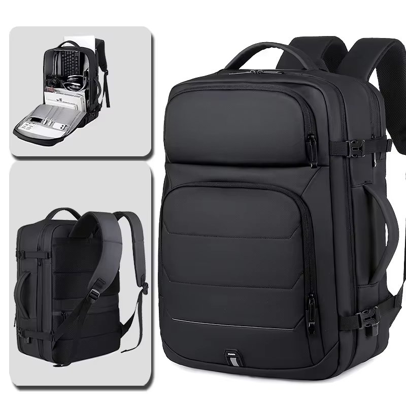 Water-Resistant Large Capacity Expandable USB Business Oxford Laptop Backpack product detail