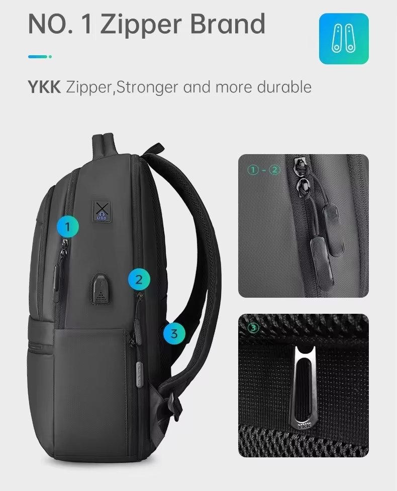 Water-Resistant Large Capacity USB Modern Business Oxford Laptop Backpack product detail