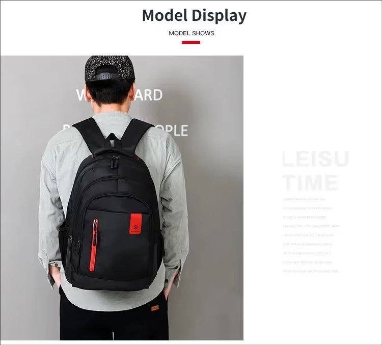 Water-Resistant Large Capacity Multi-Pocket Business Travel Oxford Laptop Backpack product detail