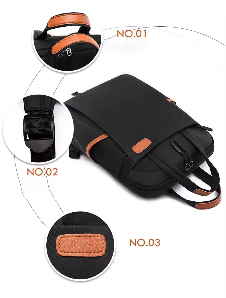 Water-Resistant Large Capacity Vintage Modern Business Oxford Laptop Backpack product detail