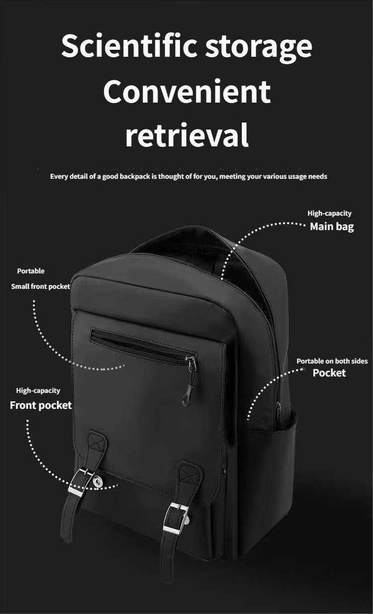 Water-Resistant Large Capacity Modern Business Travel Oxford Laptop Backpack product detail