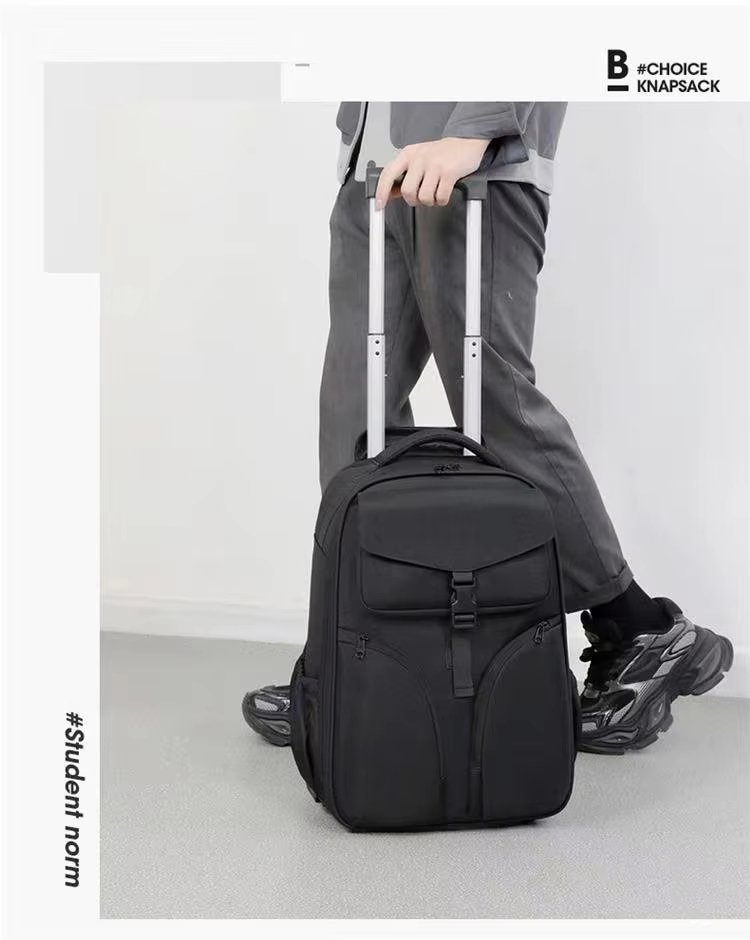 Anti-Theft Water-Resistant Business Travel Oxford Rolling Backpack product detail