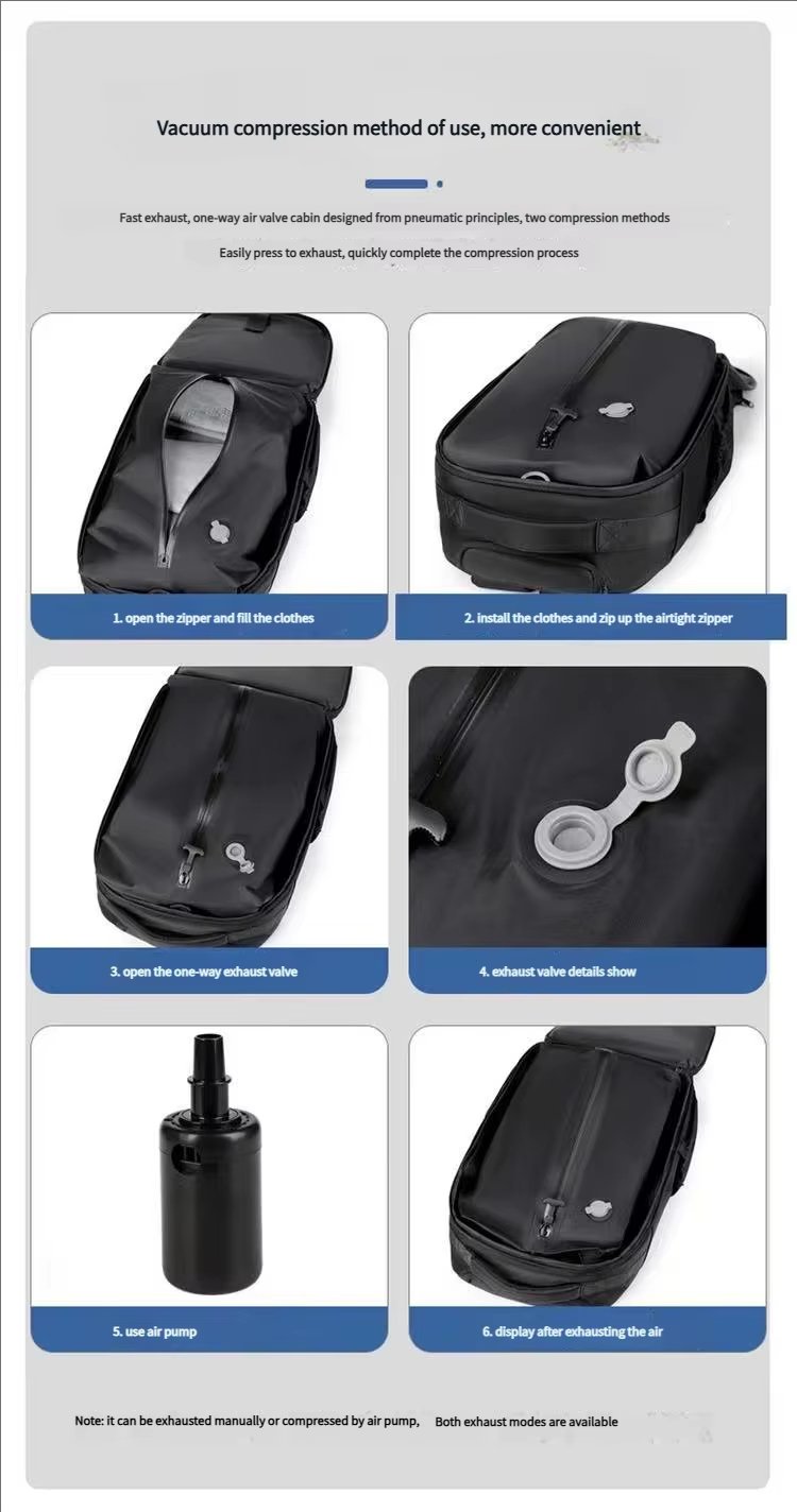 Water-Resistant Large Capacity Expandable Travel Oxford Rolling Backpack product detail