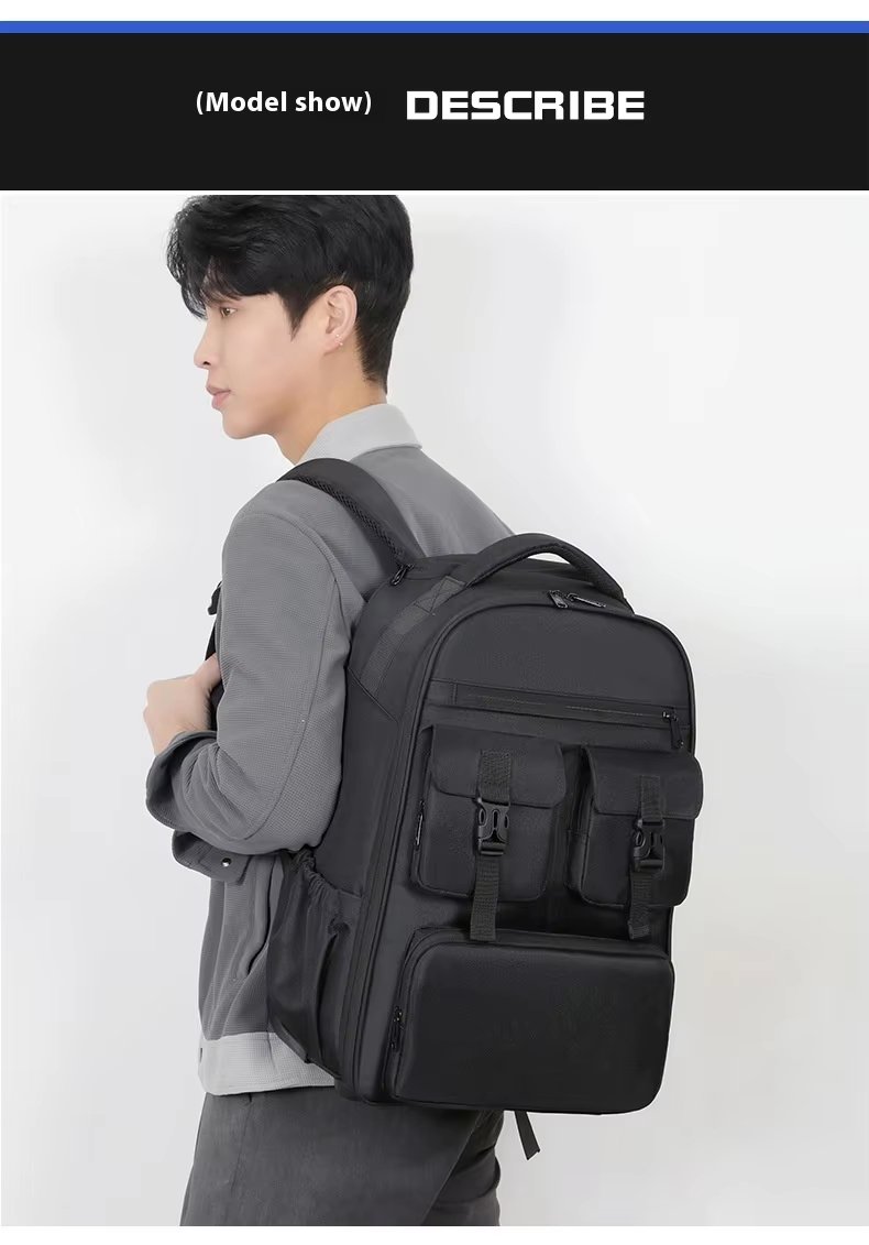 Water-Resistant Large Capacity Expandable Travel Oxford Rolling Backpack product detail