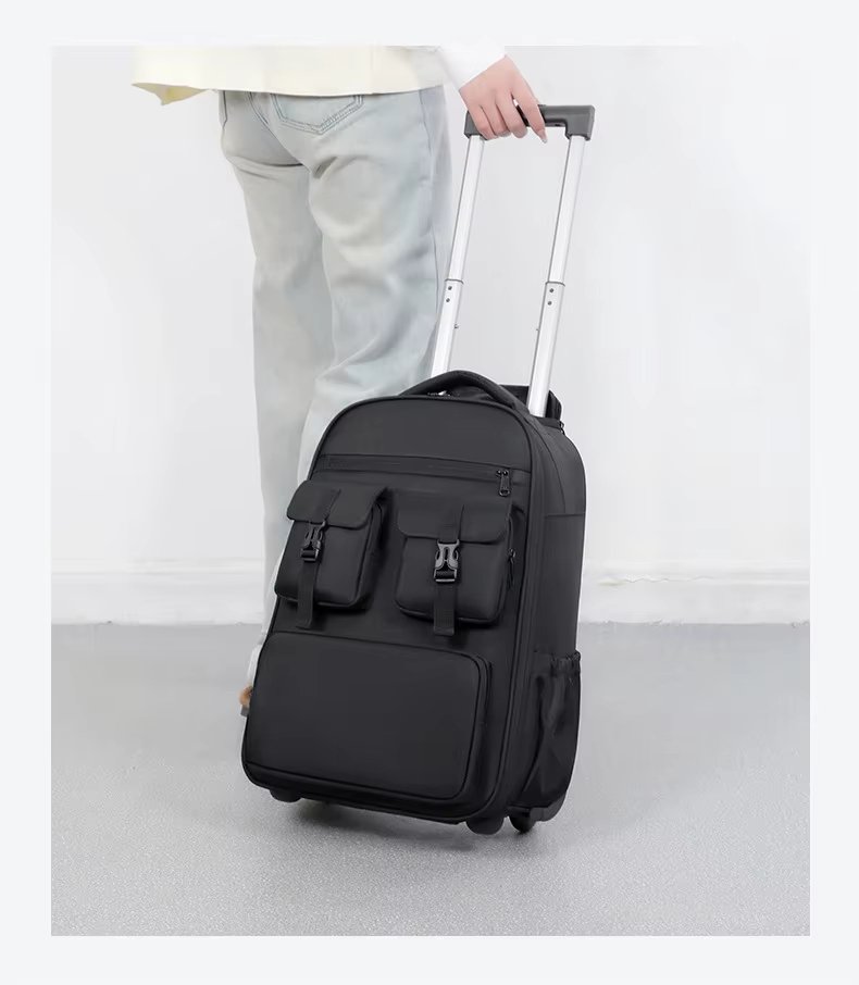 Water-Resistant Large Capacity Expandable Travel Oxford Rolling Backpack product detail