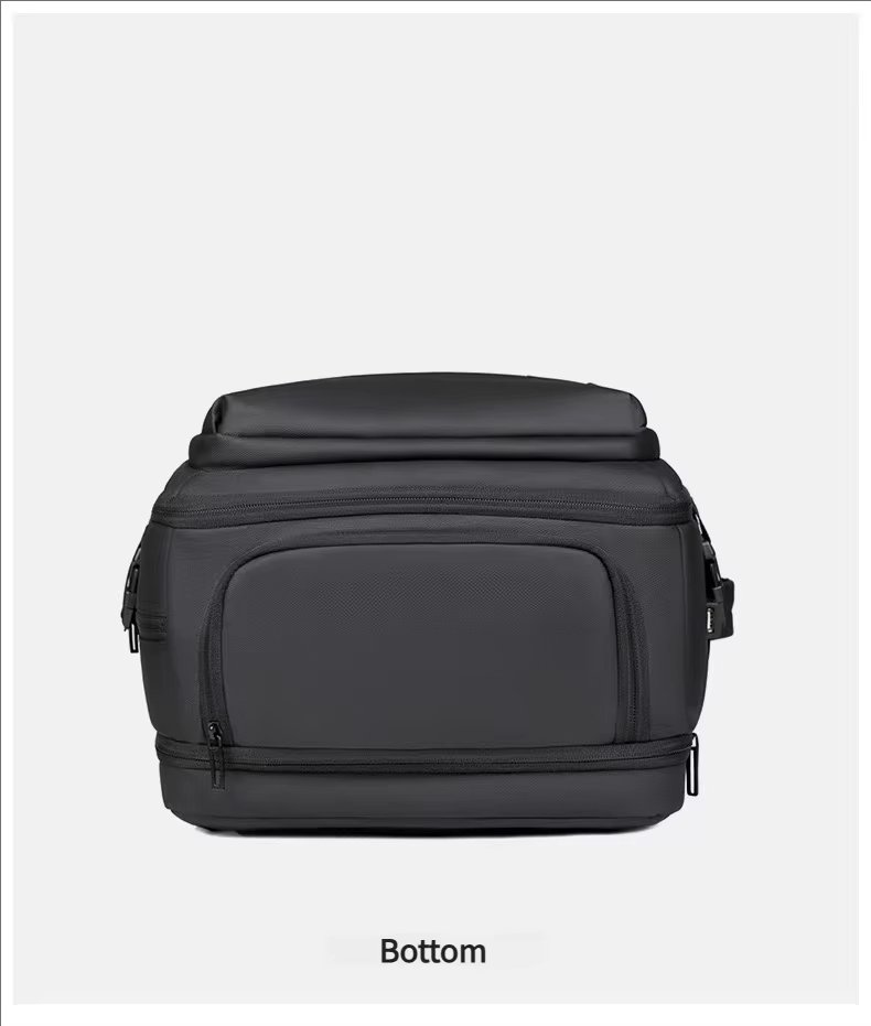 Water-Resistant Large Capacity Expandable USB Business PU Leather Laptop Backpack product detail