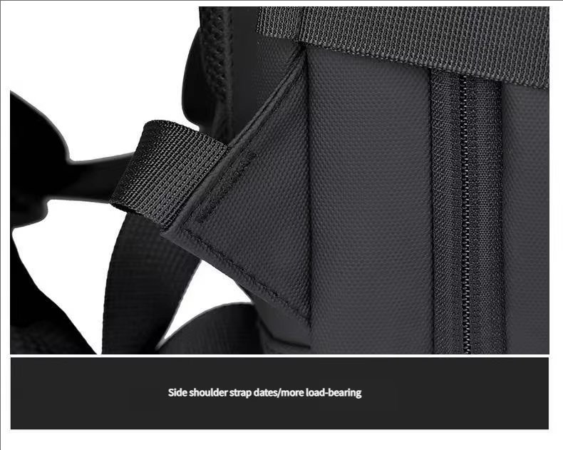 Water-Resistant Large Capacity Expandable USB Business PU Leather Laptop Backpack product detail