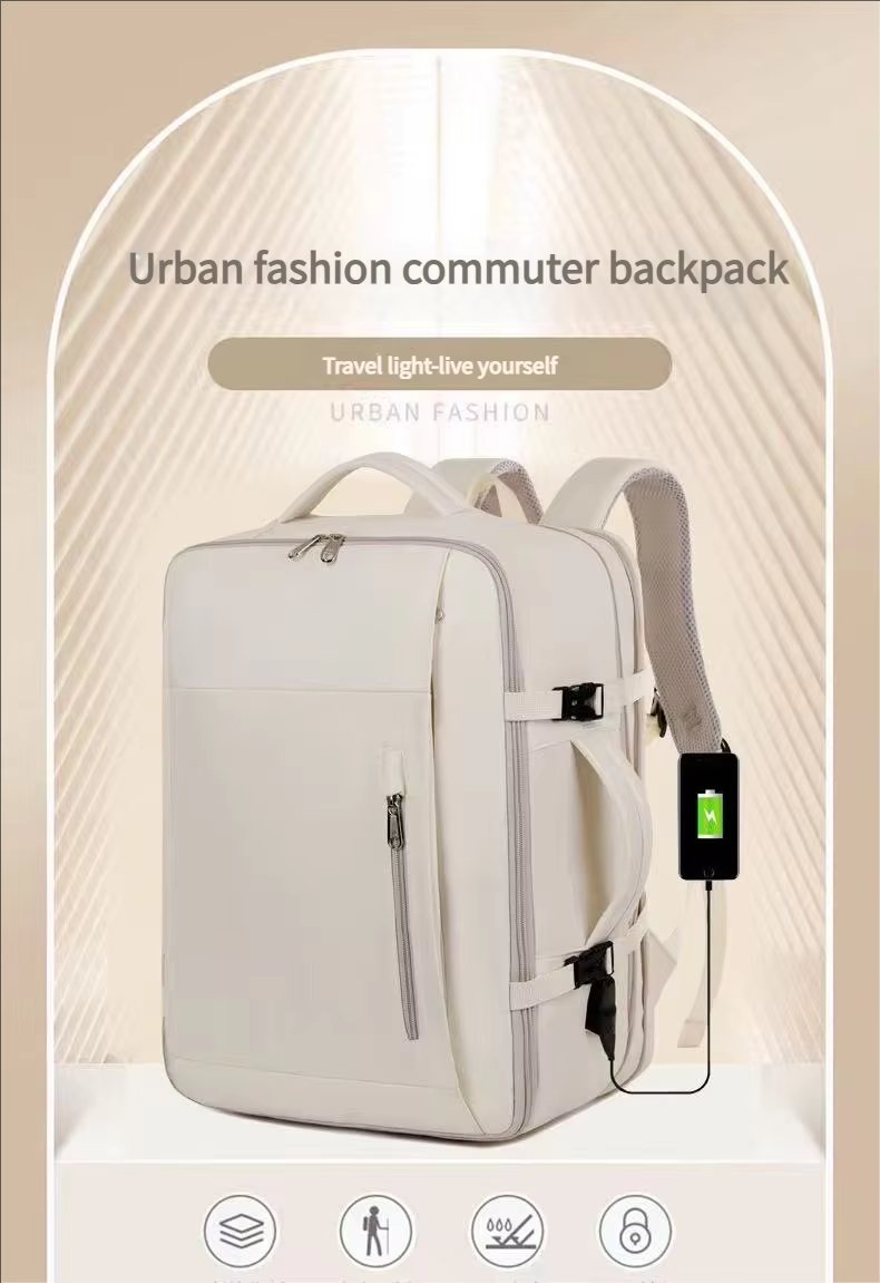 Anti-Theft Water-Resistant Large Capacity Expandable USB Oxford Laptop Backpack product detail