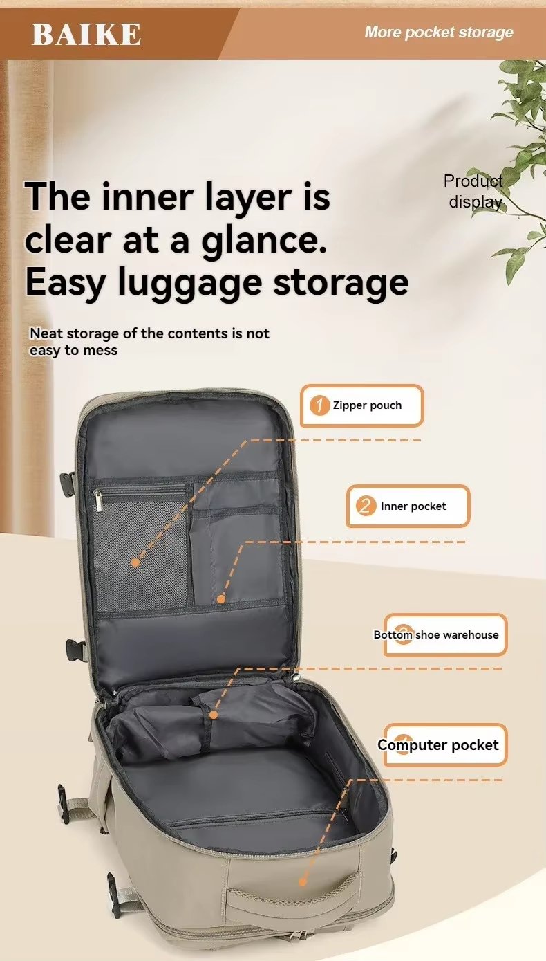 Large Capacity Lightweight USB Travel School Oxford Laptop Backpack product detail