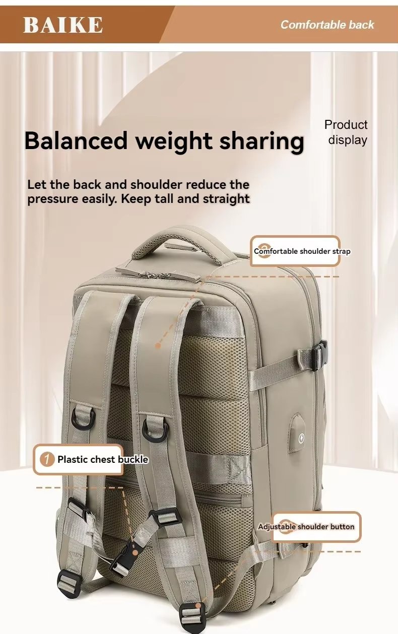 Large Capacity Lightweight USB Travel School Oxford Laptop Backpack product detail